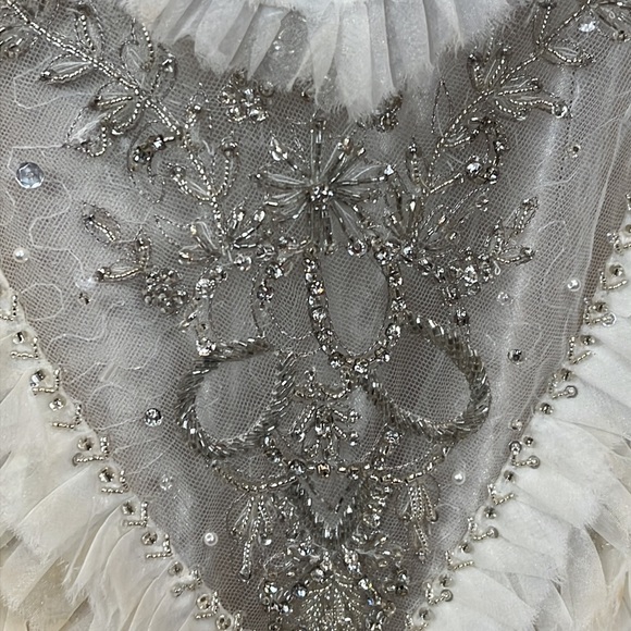 Eve of Milady Amalia Carrara Silk Sequin Swarovski Crystal Trumpet Mermaid Gown - Picture 12 of 17